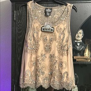 Angie Women's Bead Embroidered Tank